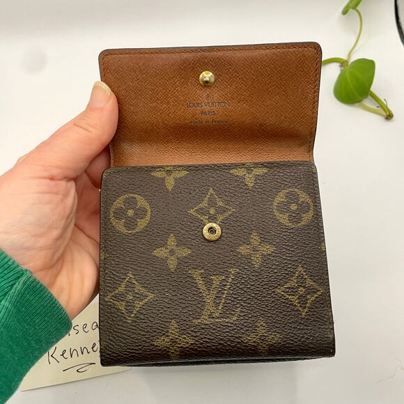 Louis Vuitton Monogram Canvas Square Elise Monogram Wallet Double Sided 0050 - Picture 9 of 16